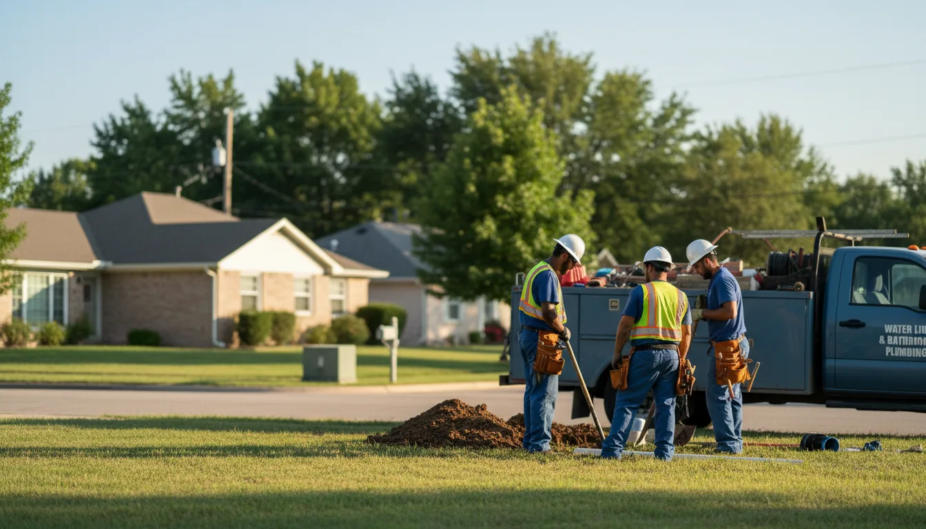 Residential water line and bathroom plumbing service in Dawson Springs, KY